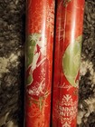2 Rolls Hannah Montana Gift Wrap Paper 45 Sq Feet Red Miley Cyrus Happy Holidays