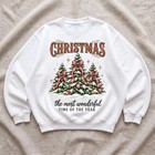 Vintage Christmas Tree Sweatshirt Wonderful Time Of The Year Shirt Retro Holiday