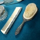 Vtg Godinger Silver Art Co 6pc Silverplate Vanity Set W Tray Mirrors Brush  