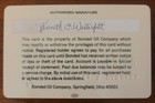 Vintage Bonded Oil Gas Credit Charge Card