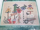 Janlynn Counted Cross Stitch Birdhouse Welcome Cat Bird Bees Garden Vintage