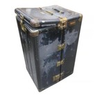 Large 1930s Hartman Cushion Top Gibraltarized Wardrobe Steamer Trunk W  Drawers