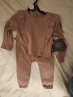 Gerber Mm 2 Pc  Shirt Pant Set Girls Woodrose Baby 12 Mo 