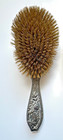 Antique Art Nouveau Vanity Hair Brush Ornate Woman Design C 1900     Unmarked