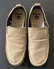 Crocs Men s Walu  11270 Slip On Loafers Comfort Shoes Khaki Canvas Size 9m Euc 