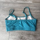 Weissman Women s Turquoise Solid Dance Crop Top Bra Spaghetti Straps Sa