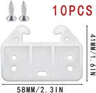 Set Of 10 White Plastic Drawer Guides  Sturdy Rear Drawer Replacement Brackets W