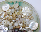 Lot 147 Vintage Mother Of Pearl Shell Buttons Large Small Antique Sewing Craft