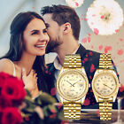 Couple s Men s Women s Analog Quartz Watch Date Stainless Steel Strap Wristwatch