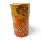 Vintage Mother s Oats Cylinder Tin Canister Old Fashioned Quaker 1950s-unopened
