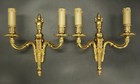 Pair Of Sconces Torch Urn Decor Louis Xvi Style - Bronze - French Antique