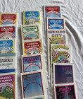 1980   s Varity Of  22  Illustrated Pre-owned Pocket Maps Free Shipping