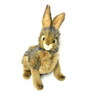 Hansa Creation Jack Rabbit Black Tail Posable Stuffed Animal Plush 9  Bunny Nwt
