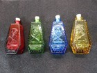 Wheaton Poison Rip Skull Crossbones Coffin 4 Bottles Red Green Blue Yellow 3inch