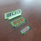 Lot Of 3 Bud Racing Original Thick 3m Vintage Sticker Decal Nascar Nhra Ahrma Mx