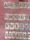 Reese s  Adjustable Interlocking Brass Stencils Lot 1 5  Numbers  Letters  Other