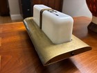 Vintage Brass   Milk Glass Elevator Indicator Hall Lantern  1940 s  
