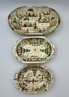 Signed Benito Fosado Mexican Folk Art Hand Painted Balsa Wood Bowls Nesting 3