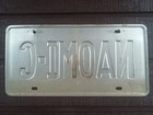 Hawaii Aloha State Naomi C Vanity License Plate October 2007