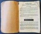 1936 Antique Roatary Sewing Machine No 49 Instruction Booklet