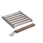 Hot Dog Roller Stainless Steel Sausage Roller Wood Handle Bbq Hot Dog Griller