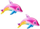 36  Rainbow Dolphins Inflatable Inflate Blow Up Toy Party Decoration