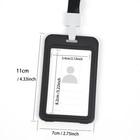 Id Badge Holder Double-sided Windows Clear Vertical Card Holder With Lanyard