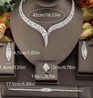 Silver Tone Marquise Crystal Jewelry Set Necklace Earrings Bracelet   Ring