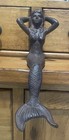 Cast Iron Sitting Mermaid Shelf Sitter Bottle Opener Nautical Coastal Vintage