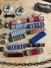Vtg Men   s Junk Drawer Militaria 75pc Lot Antique Vtg Air Force Marines Army Navy
