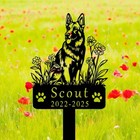 Personalized Shepherd Memorial Stake Meta Grave Marker Dog Cemetery Stake 