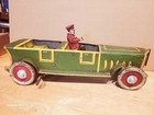Nice Vintage Early 1920 s Marx  Tin  Wind Up  Touring Car W  Driver