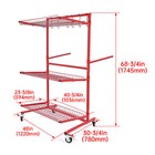 Parts Management Storage Rack Mobile Auto Body Rolling Parts Cart Car Tools Us
