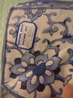 Set 6  Vtg Blue   White Chinoiserie Trailing Leaves Fabric Napkins Cotton Blend