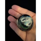 Lot Of 3 Large Art Glass Shooter Marbles  1      1 25    Amber Frit Iridescent Swirl