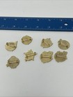 Lot Of Eight Vintage Disneyland  Land Pins  See Photos 