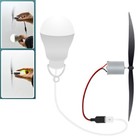 Micro Wind Turbines Generator Small Dc Motor Blades W  Bulb Diy Project Kit Usa