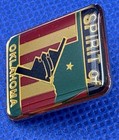 Spirit Of Oklahoma B-2 Stealth Bomber Enamel Lapel Pin Northrop Grumman Usaf Vtg