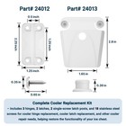 Cooler Hinge And Latch Replacement Kit For Igloo 50   165 Qt 1  White