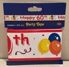 Happy 60th Birthday Party Tape 60 Birthday  20 Feet Long By 3 Inches Tall    New