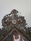 Absolutely Beautiful Antique  Victorian Brass Mirror With Candle Holders 