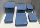 Blue Totes Set - Dollhouse Miniature 1 12 Scale - Fast Us Shipper
