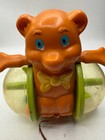 Vintage Fisher Price Bear Pull Toy Spinning Arms 1978 Multicolor Plastic