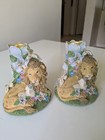 Lion And Lamb Candle Holder Resin Set Of Two Vintage 1993