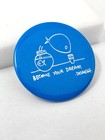 Become Your Dream - Blue Fish Art Pinback Button By James De La Vega