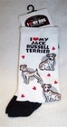 Jack Russell Terrier New Nwt Dog Show Prize Puppy Socks Gift Size M 9-11 Hearts