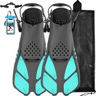 Swim Fins Snorkel Fins Snorkeling Gear Flippers For Swimming Short Diving Fins 