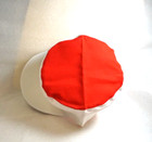 Vintage Nos 80s Glidden Spred Satin White Stretch Fit Painters Hat Size Med