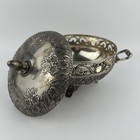 Vintage Ornate Silver Plated Small Dish Bowl Footed Handles Cover Lid
