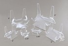 Clear Acrylic Easel Display Stands For 6  To 9  Plates  4  High  Qty  3